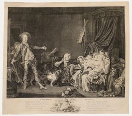 After Jean-Baptiste Greuze - 18th Century Engraving, L'Heureux Ménage