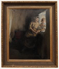 Early 20th Century Oil - By the Window