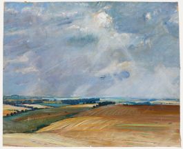 John Gilbey Bowles - 20th Century Oil, View of the Fields