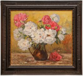 Adolphe Rey - Early 20th Century Oil, A Bright Bouquet