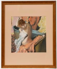 J.A. Defregger - Framed Contemporary Pastel, Towel Dry