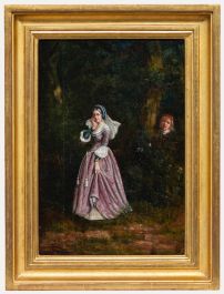 19th Century Oil - The Admirer