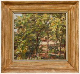 Impressionist Mid 20th Century Oil - Garden in Summer