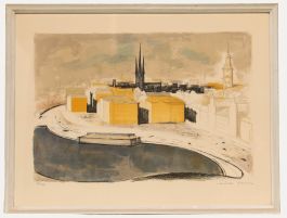 Marta Bohm - Framed Mid 20th Century Lithograph, Kornhamnstorg