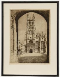 Mortimer Luddington Menpes - Early 20th Century Etching, Canterbury Cathedral