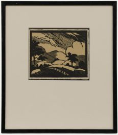 Alfred Percy Friend - Early 20th Century Wood Engraving, Lowland Fields