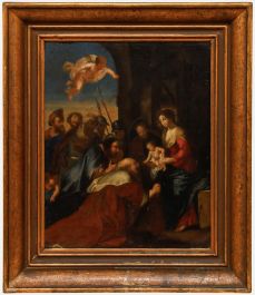 Framed 18th Century Oil - Adoration of the Magi