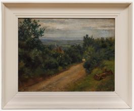Arthur Bertram Loud - 1927 Oil, Walking in the Countryside