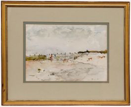 Rodney Joseph Burn - 20th Century Watercolour, At the Beach