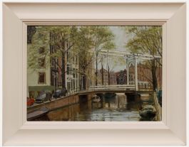 Michelle Bennett Oates - Framed Contemporary Oil, Amsterdam