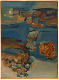 Framed 20th Century Oil - Harbour Scene