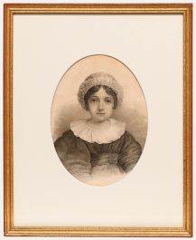 Mid 19th Century Graphite Drawing - Victorian Child