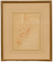 Mid 20th Century Sanguine - Nude in Red II