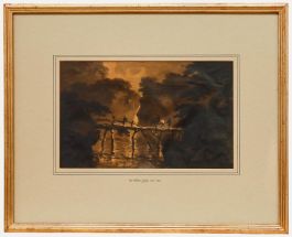 Rev. William Gilpin - 18th Century Watercolour, Figures on a Bridge