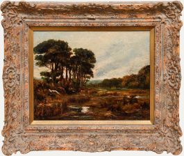 George Boyle - Framed Late 19th Century Oil, Cattle by the River