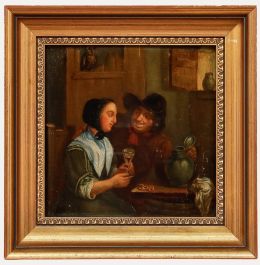 David Teniers the Younger - 19th Century Oil, One More Glass