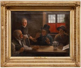 W. Beck - 19th Century Oil, Your Bill, Sir.