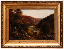 George Willis Pryce - Early 20th Century Oil, View Through the Valley