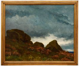 Walter von Bongé - Framed Early 20th Century Oil, Coastal Rocks