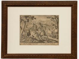 Karel van Mallery (1571–1635) after Jan van der Straet - Engraving, Deer Hunting