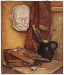 L. Ros - Mid 20th Century Oil, The Artist's Tools