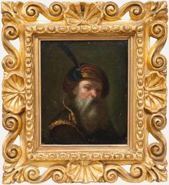 Johann G. Trautmann - Framed 19th Century Oil, Man with Turban