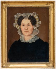 Biedermeier Early 19th Century Oil - Portrait of Katharina Amos