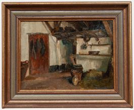 J. B. Peereboom - Framed Mid 20th Century Oil, Farmhouse Shelves