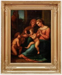 Raphael - Framed 19th Century Oil, The Madonna of Divine Love