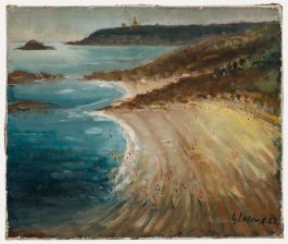 Georges Leroux - 1963 Oil, Anse du Croc Beach
