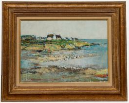 Joë Le Fur - Framed 20th Century Oil, The Seagull Strike