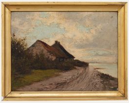 19th Century Oil - Coastal Cottage