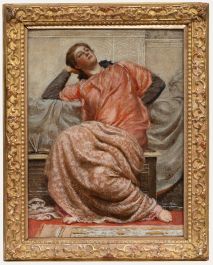 Albert Joseph Moore - Framed Early 20th Century Oil, An Open Book