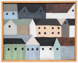 St Ives School Contemporary Oil - Cornish Houses