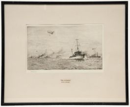 William Lionel Wyllie - Framed Early 20th Century Etching, The Convoy