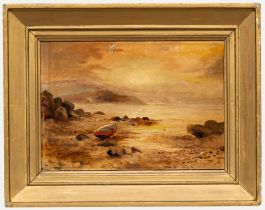 A. E. Ross - Early 20th Century Oil, Sunset in Guernsey