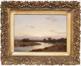 19th Century Oil - Canal at Basingstoke