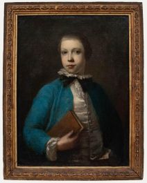 18th Century Oil - Boy in the Blue Coat
