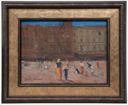 Geoffrey Burrows - 2004 Oil, Orange Slack Sienna