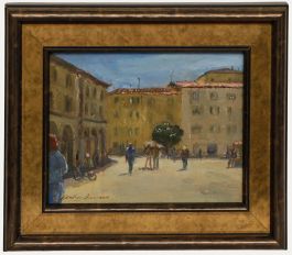 Geoffrey Burrows - 2007 Oil, The Rendezvous Casole d'Elsa