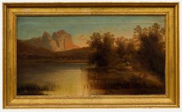 Joseph Wirbicky - 19th Century Oil, Lake at Sunset
