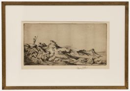Edward Bouverie Hoyton - Mid 20th Century Etching, Rock Climbing