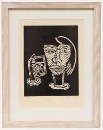 Peter William Daglish - 20th Century Linoprint, Face and Hand