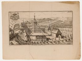 Harrewijn after Bruyn - 18th Century Engraving, Prospectus Castelli Carloo