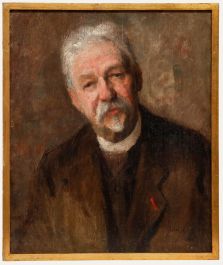 Framed Early 20th Century Oil - Gentleman with Silver Hair