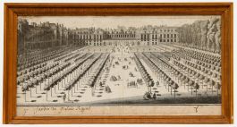 Framed 18th Century Engraving - Jardin du Palais-Royal