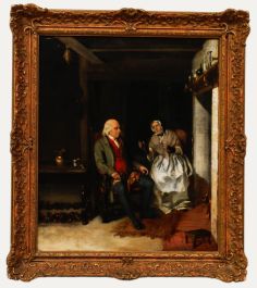 Circle of David Wilkie (1785-1841) - Oil, Conversation By The Fire