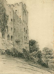 19th Century Pencil Drawing of Ludlow Castle
