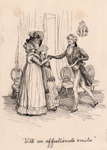19th Century Pen and Ink Illustration of Pride and Prejudice