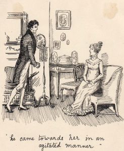 19th Century Pen and Ink Illustration of Pride and Prejudice